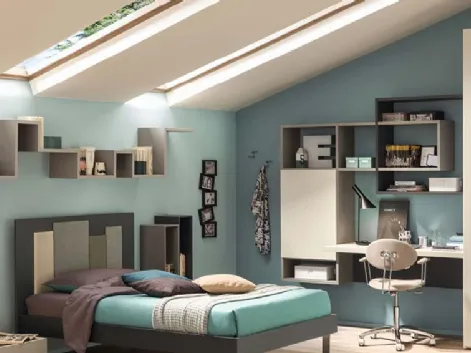 Libreria in melaminico e laccato Outline YC317 di Moretti Compact