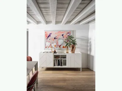 Madia Pica Legno Laccato Decorato di Bontempi
