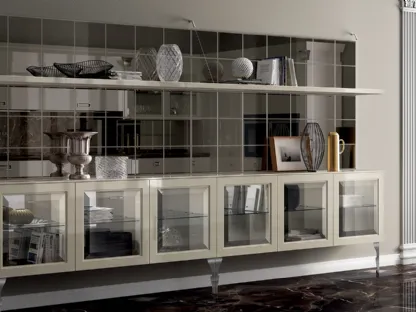 Madia Living Exclusiva in Laccato lucido Tortora di Scavolini