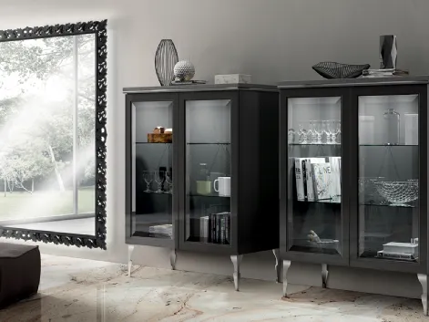 Madia Living Exclusiva in Laccato opaco Nero di Scavolini