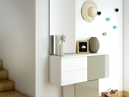 Mobile ingresso in  Moka e Bianco H05 di Maconi