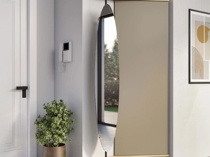 Mobile ingresso con specchiera girevole Punto e Virgola 303 di Maconi