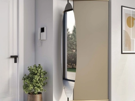 Mobile ingresso con specchiera girevole Punto e Virgola 303 di Maconi