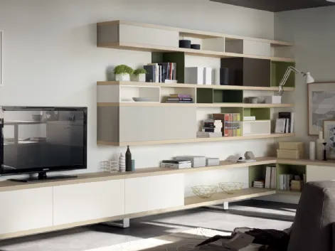 Parete Attrezzata Living Foodshelf in Frassino Natura di Scavolini