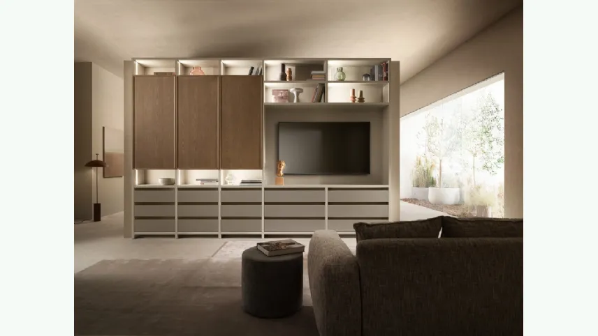 Parete Attrezzata Living Poetica 01 di Scavolini
