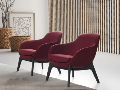 Poltroncina in tessuto imbottito Margot di GR Salotti