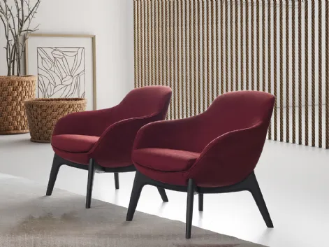 Poltroncina in tessuto imbottito Margot di GR Salotti