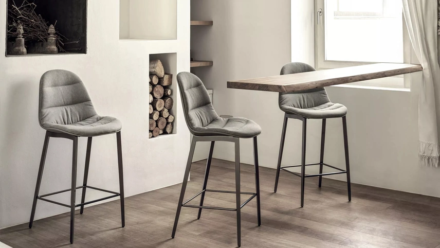 Sgabello Rivestito Mood di Bontempi