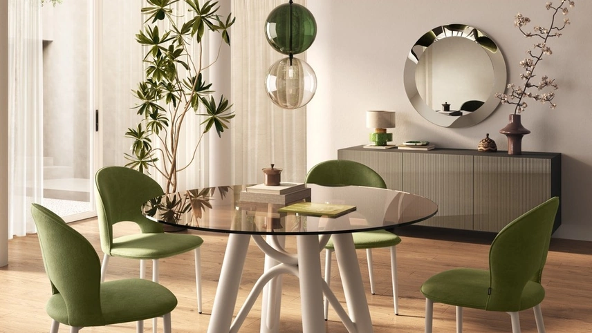 Tavolo Brooklin con top in vetro di Scavolini