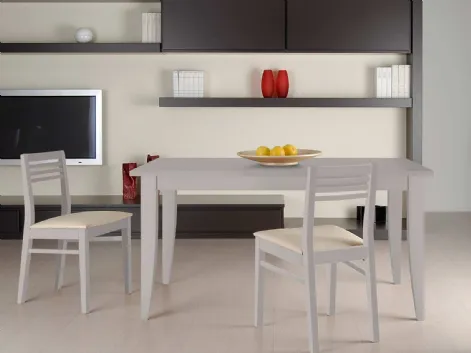 Tavolo rettangolare in legno laccato opaco Paris di Fratelli Elli