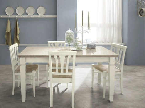 Tavolo da cucina Corinne con piano in marmo di Scavolini