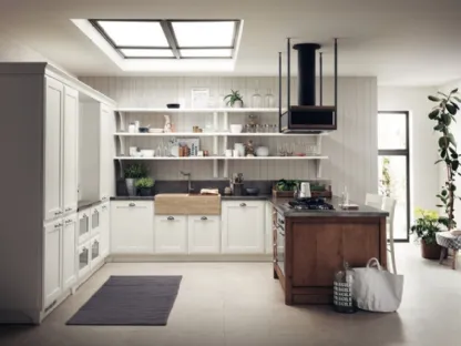 Cucina Classica Favilla 02 in laccato opaco Bianco di Scavolini