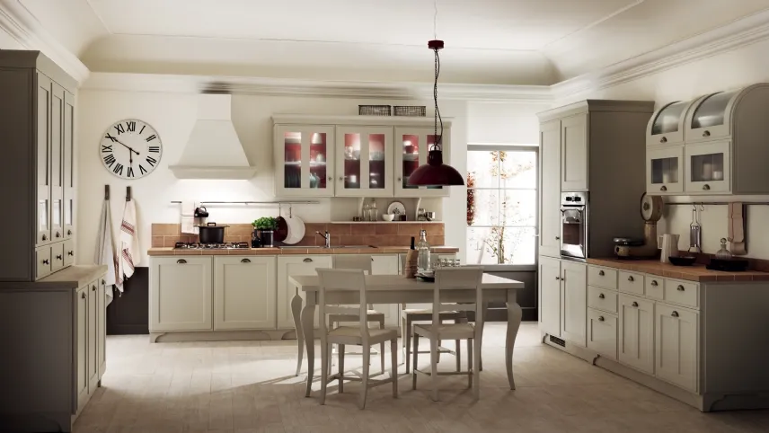Cucina Classica ad angolo Favilla 07 in laccato di Scavolini