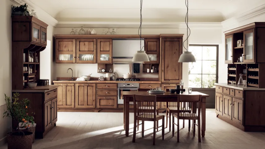 Cucina Classica Favilla in Rovere Nodato di Scavolini