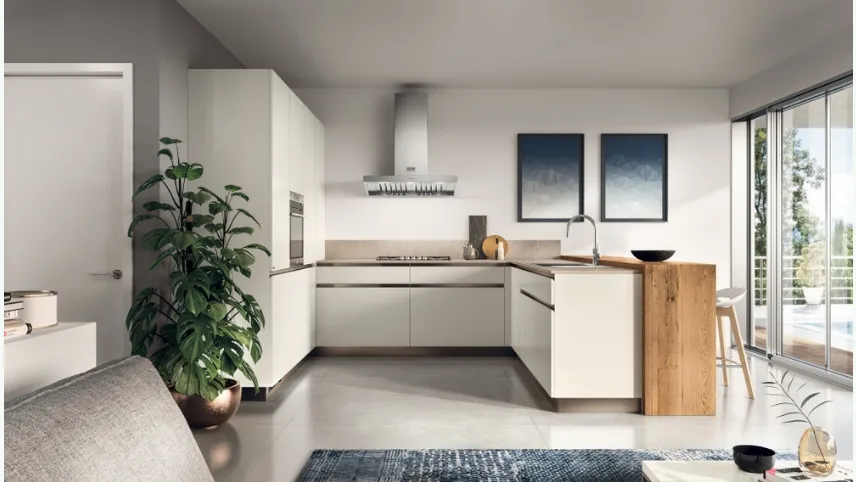 Cucina Moderna Boxi in laccato Bianco di Scavolini