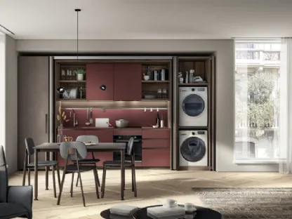 Cucina Moderna Boxi Rosso Jaipur di Scavolini