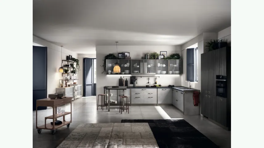 Cucina Moderna Diesel get Together Industrial Showcases di Scavolini