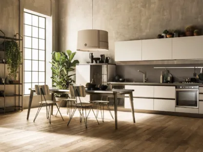 Cucina Moderna Diesel Open Workshop laccato Soft Beige di Scavolini