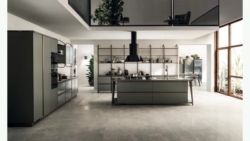 Cucina Moderna Diesel Open Workshop Verde Minerale di Scavolini