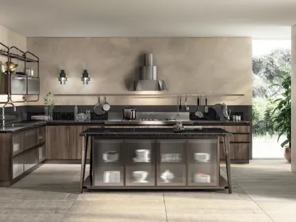 Cucina Moderna Diesel Open Workshop Noce Garden di Scavolini
