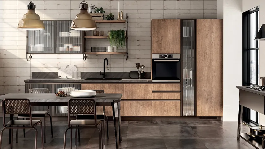 Cucina Moderna Diesel Open Workshop Rovere Landscape di Scavolini