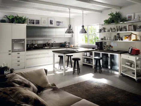 Cucina Moderna Diesel Social Kitchen in Rovere laccato Tortora di Scavolini