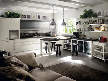 Cucina Moderna Diesel Social Kitchen 04 in Rovere laccato Tortora di Scavolini