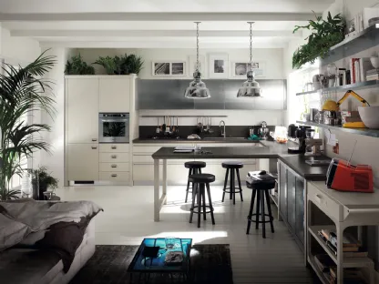 Cucina Moderna Diesel Social Kitchen 04 in Rovere laccato Tortora di Scavolini