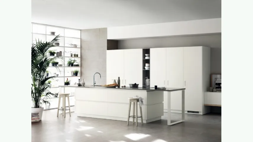 Cucina Moderna Foodshelf laccato Bianco Prestige di Scavolini