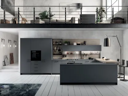 Cucina Moderna Mood in Grigio Bromo di Scavolini