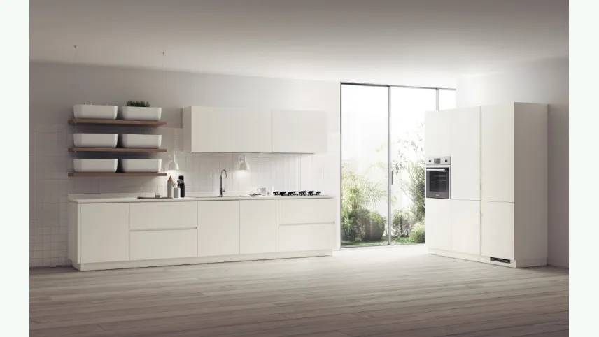 Cucina Moderna Qi in laccato opaco Bianco di Scavolini