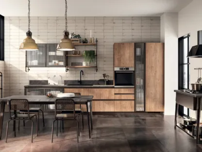 Cucina Moderna Diesel Open Workshop Rovere Landscape di Scavolini