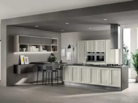 Cucina Evolution decorativo Rovere Artic di Scavolini