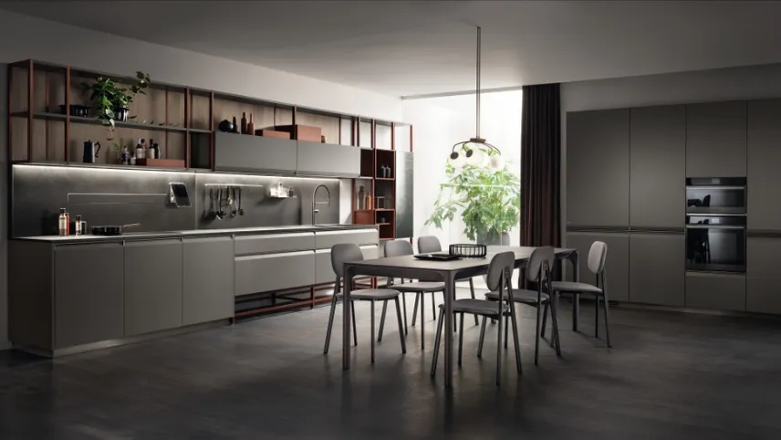 Cucina Moderna Formalia laccato opaco Grigio Titanio di Scavolini