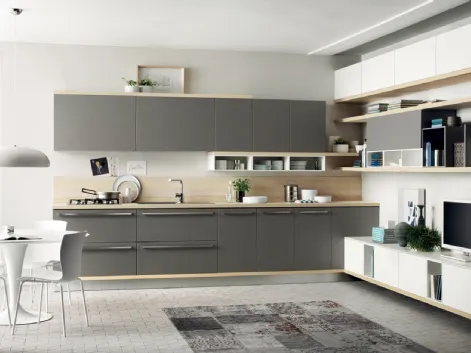 Cucina su misura Foodshelf Grigio Titanio di Scavolini