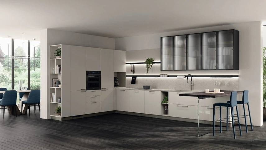 Cucina su misura ad angolo Moda 01 di Scavolini