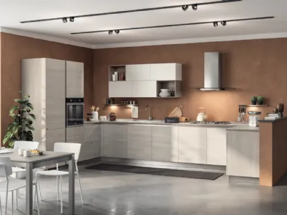 Cucina su misura Urban & Urban 03 in decorativo Larice Pasha di Scavolini