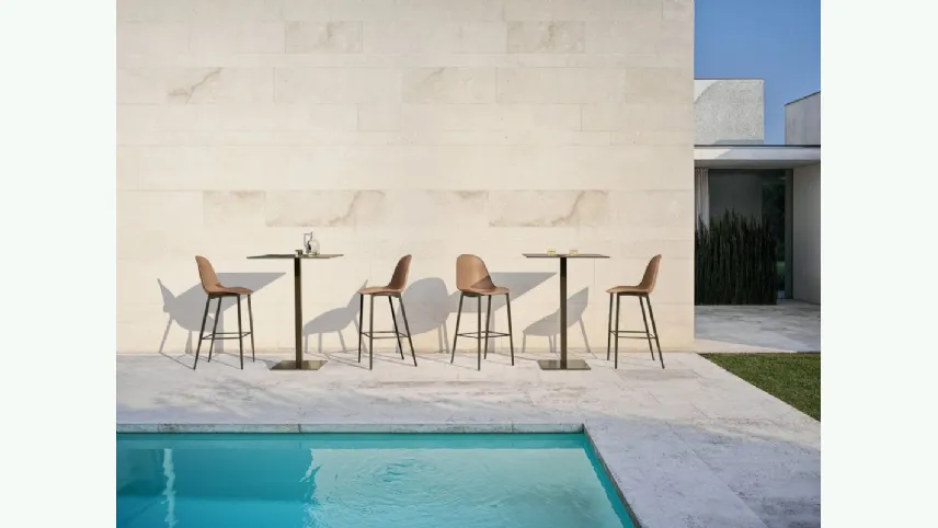 Tavolo con piano quadrato Alter alto Outdoor di Bontempi