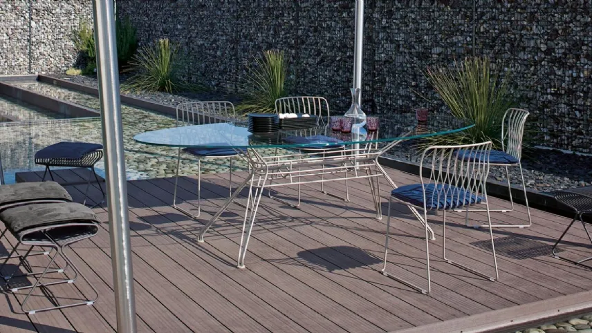 Sedia moderna per giardino in metallo Freak Outdoor di Bontempi